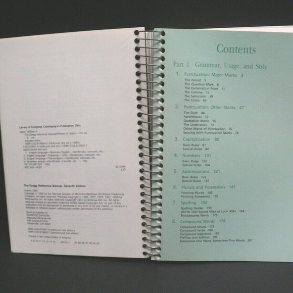 The Gregg Reference Manual Seventh Edition 1992 Spiral Bound, William A. Sabin - Picture 3 of 4